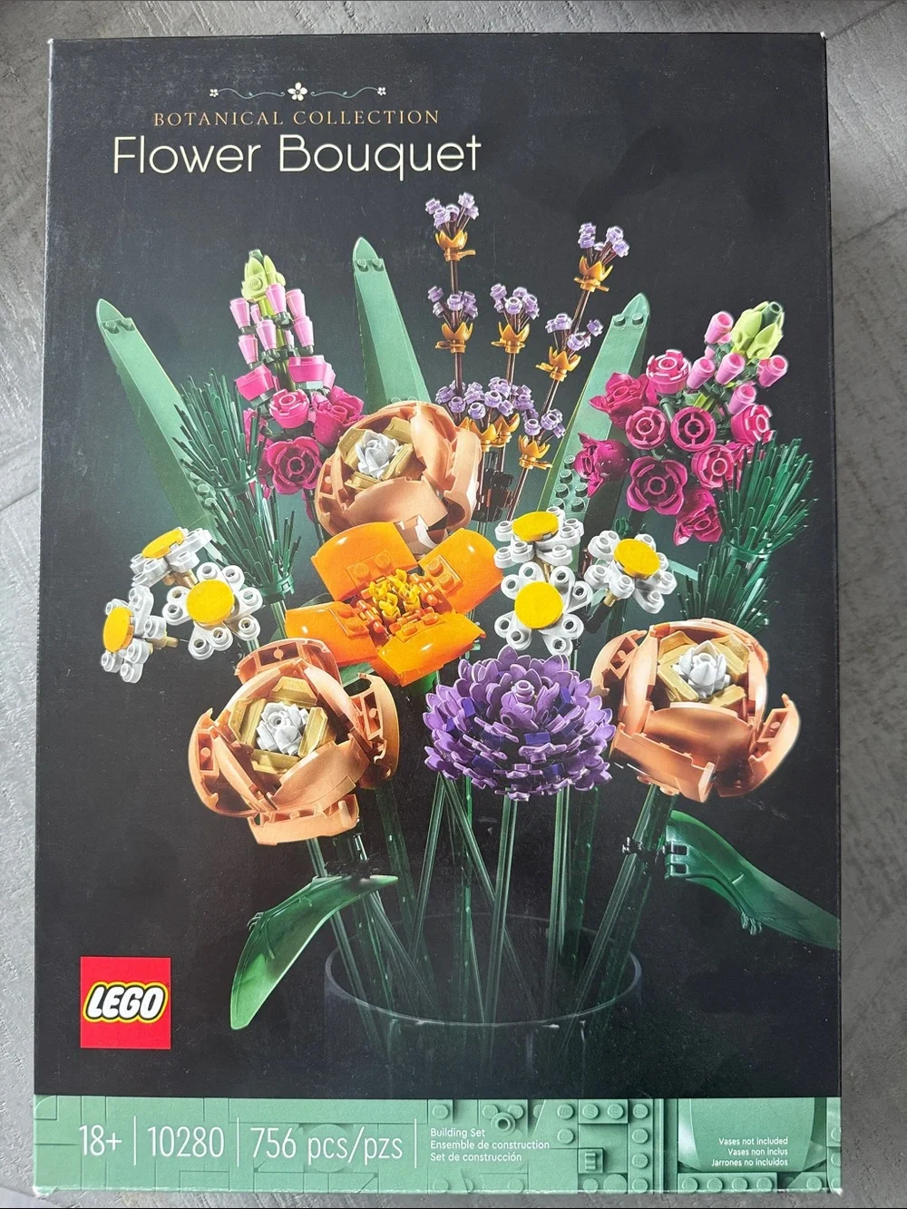 LEGO Flower Bouquet Set in Green, Pink, Purple, Orange, Yellow, White, Tan